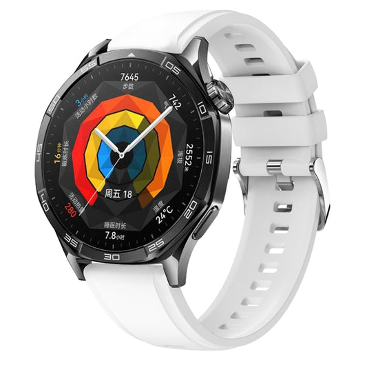 For Huawei Watch GT 5 46mm Official 22mm Silicone Watch Band(White) by bashfashion