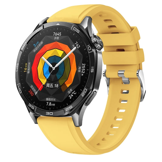 For Huawei Watch GT 5 46mm Official 22mm Silicone Watch Band(Yellow) by bashfashion