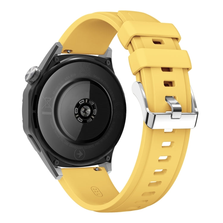 For Huawei Watch GT 5 46mm Official 22mm Silicone Watch Band(Yellow) by bashfashion