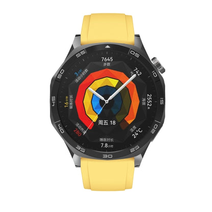 For Huawei Watch GT 5 46mm Official 22mm Silicone Watch Band(Yellow) by bashfashion