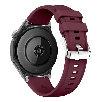 For Huawei Watch GT 5 46mm Official 22mm Silicone Watch Band(Wine Red) by bashfashion