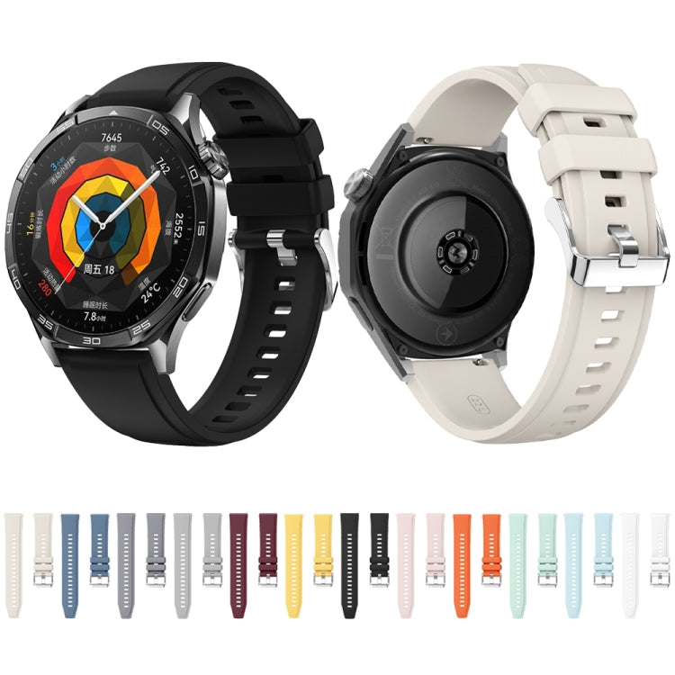 For Huawei Watch GT 5 46mm Official 22mm Silicone Watch Band(Black) by bashfashion