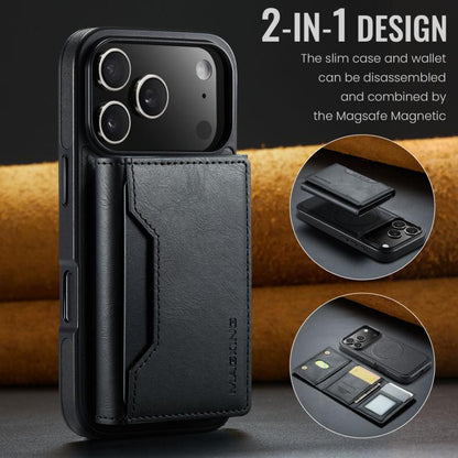 For iPhone 17 Pro MAGKING K2 Series MagSafe RFID Card Bag Detachable Phone Case(Black) by MAGKING
