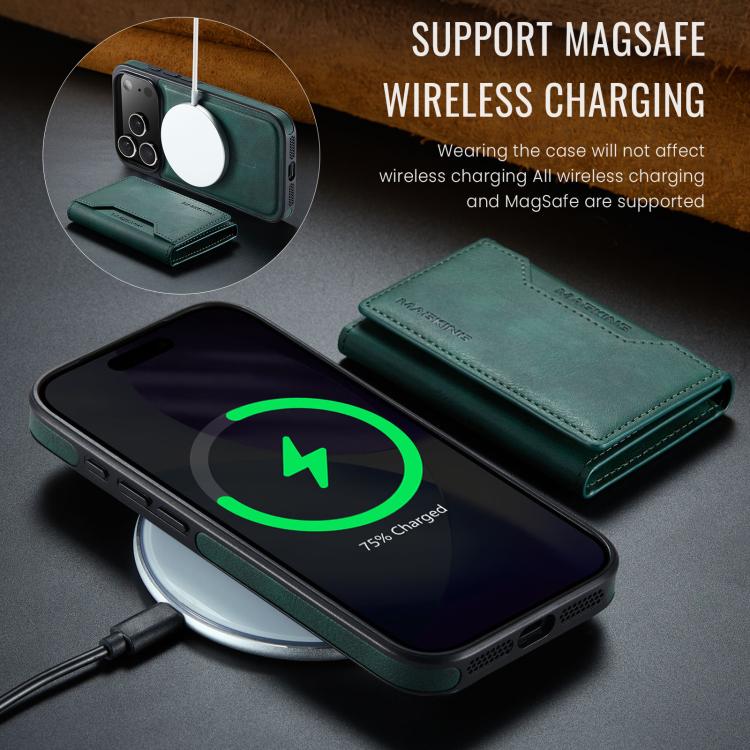 For iPhone 17 Pro MAGKING K2 Series MagSafe RFID Card Bag Detachable Phone Case(Green) by MAGKING