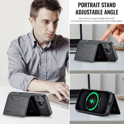 For iPhone 17 MAGKING K2 Series MagSafe RFID Card Bag Detachable Phone Case(Black) by MAGKING