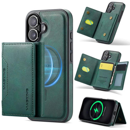 For iPhone 17 MAGKING K2 Series MagSafe RFID Card Bag Detachable Phone Case(Green) by MAGKING