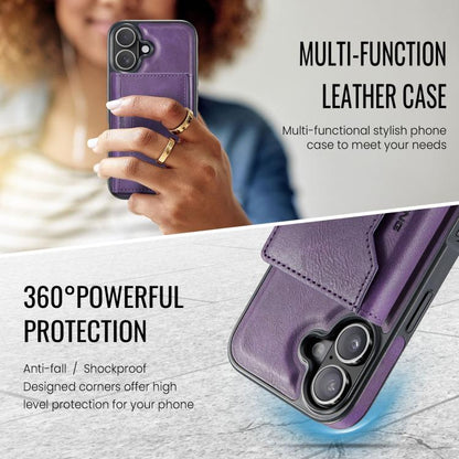 For iPhone 17 MAGKING K2 Series MagSafe RFID Card Bag Detachable Phone Case(Purple) by MAGKING