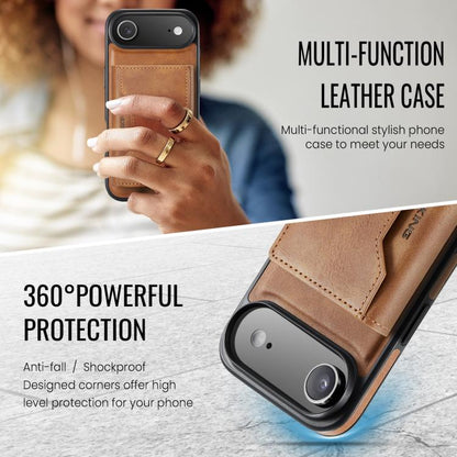 For iPhone 17 Air MAGKING K2 Series MagSafe RFID Card Bag Detachable Phone Case(Brown) by MAGKING