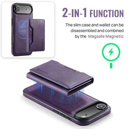 For iPhone 17 Air MAGKING K2 Series MagSafe RFID Card Bag Detachable Phone Case(Purple) by MAGKING
