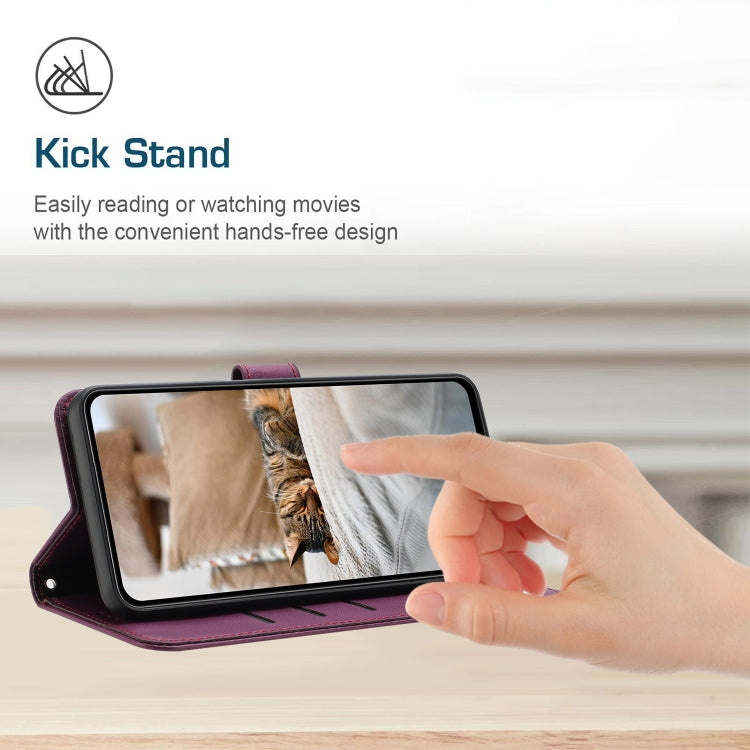 For iPhone 16e Embossed Kitten Phone Leather Case with Lanyard(Wine Red) by bashfashion