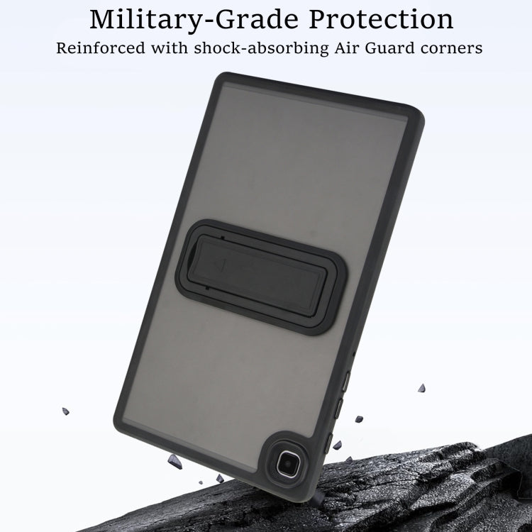 For Samsung Galaxy Tab A7 Lite Skin Feel Holder PC Hybrid TPU Tablet Case(Black) by bashfashion