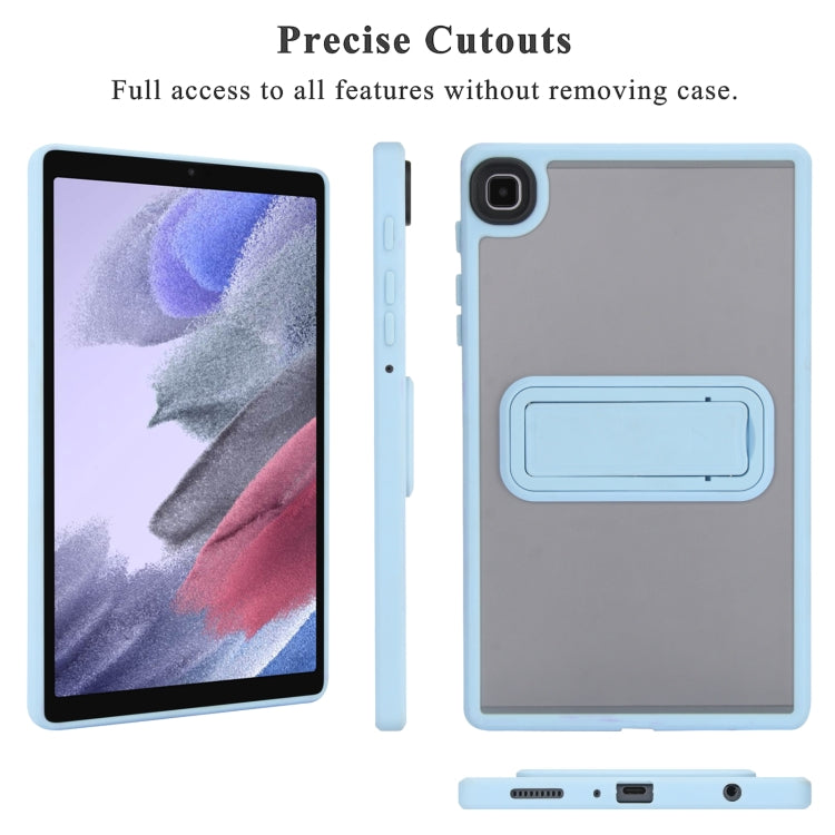 For Samsung Galaxy Tab A7 Lite Skin Feel Holder PC Hybrid TPU Tablet Case(Light Blue) by bashfashion
