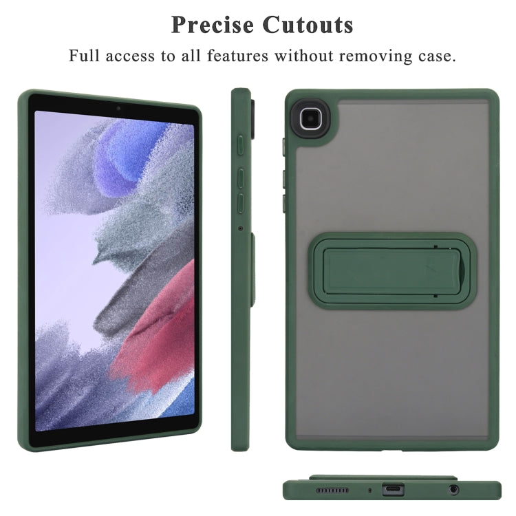 For Samsung Galaxy Tab A7 Lite Skin Feel Holder PC Hybrid TPU Tablet Case(Dark Green) by bashfashion