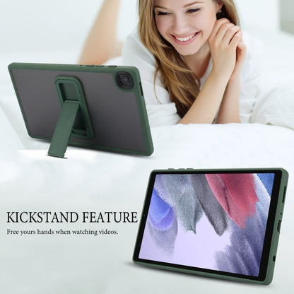 For Samsung Galaxy Tab A7 Lite Skin Feel Holder PC Hybrid TPU Tablet Case(Dark Green) by bashfashion