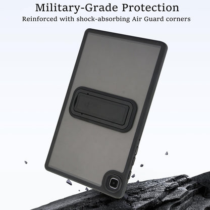 For Samsung Galaxy Tab A11 / A9 Skin Feel Holder PC Hybrid TPU Tablet Case(Black) by bashfashion