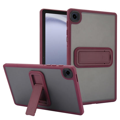For Samsung Galaxy Tab A11+ / A9+ Skin Feel Holder PC Hybrid TPU Tablet Case(Wine Red) by bashfashion