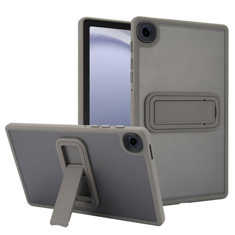 For Samsung Galaxy Tab A11+ / A9+ Skin Feel Holder PC Hybrid TPU Tablet Case(Grey) by bashfashion