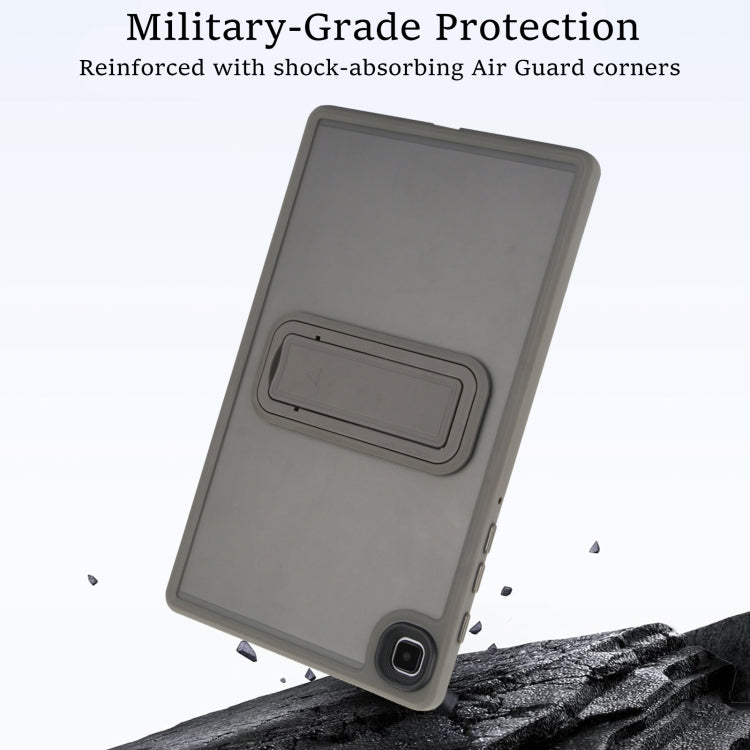 For Samsung Galaxy Tab A11+ / A9+ Skin Feel Holder PC Hybrid TPU Tablet Case(Grey) by bashfashion