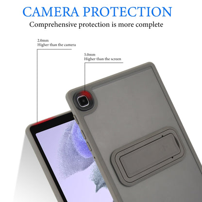 For Samsung Galaxy Tab A11+ / A9+ Skin Feel Holder PC Hybrid TPU Tablet Case(Grey) by bashfashion