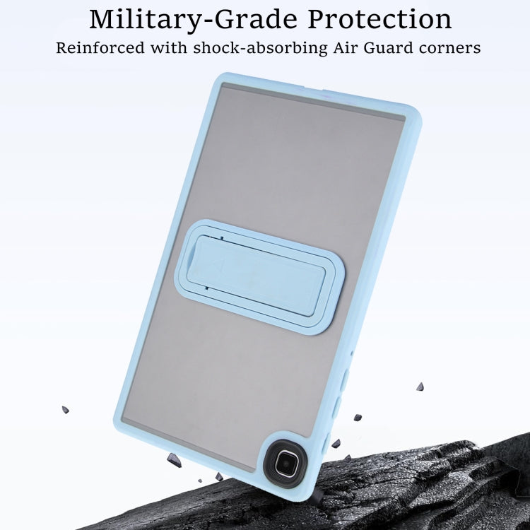 For Samsung Galaxy Tab A11+ / A9+ Skin Feel Holder PC Hybrid TPU Tablet Case(Light Blue) by bashfashion
