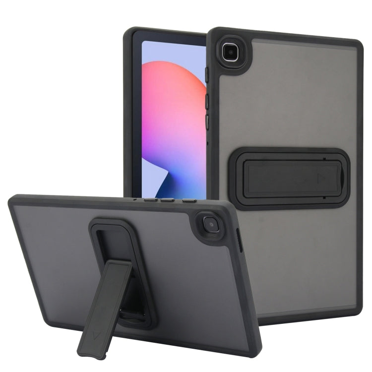 For Samsung Galaxy Tab S6 Lite P610 / P615 Skin Feel Holder PC Hybrid TPU Tablet Case(Black) by bashfashion