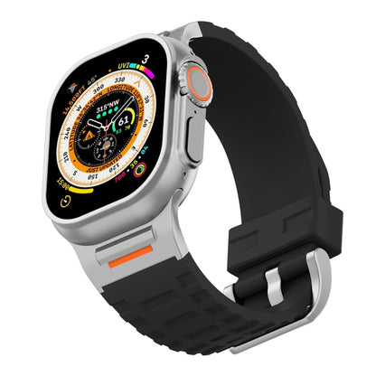 For Apple Watch 46mm / 49mm / 45mm / 44mm Trailblazer Silicone Watch Band(Black) by bashfashion