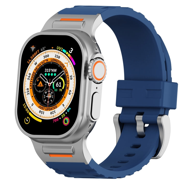 For Apple Watch 46mm / 49mm / 45mm / 44mm Trailblazer Silicone Watch Band(Midnight Blue) by bashfashion