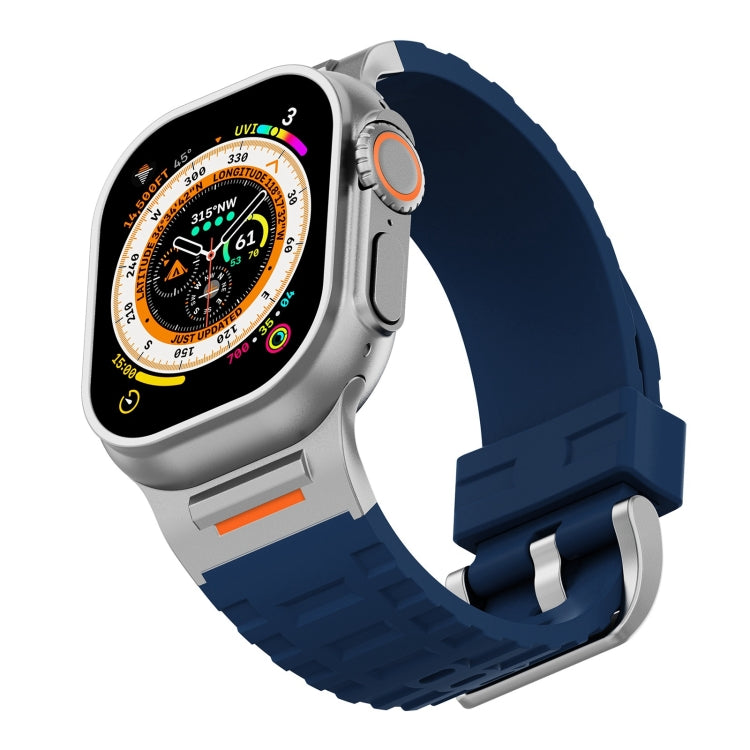 For Apple Watch 46mm / 49mm / 45mm / 44mm Trailblazer Silicone Watch Band(Midnight Blue) by bashfashion