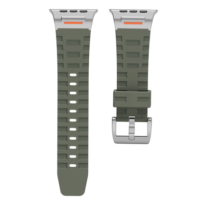 For Apple Watch 46mm / 49mm / 45mm / 44mm Trailblazer Silicone Watch Band(Forest Green) by bashfashion