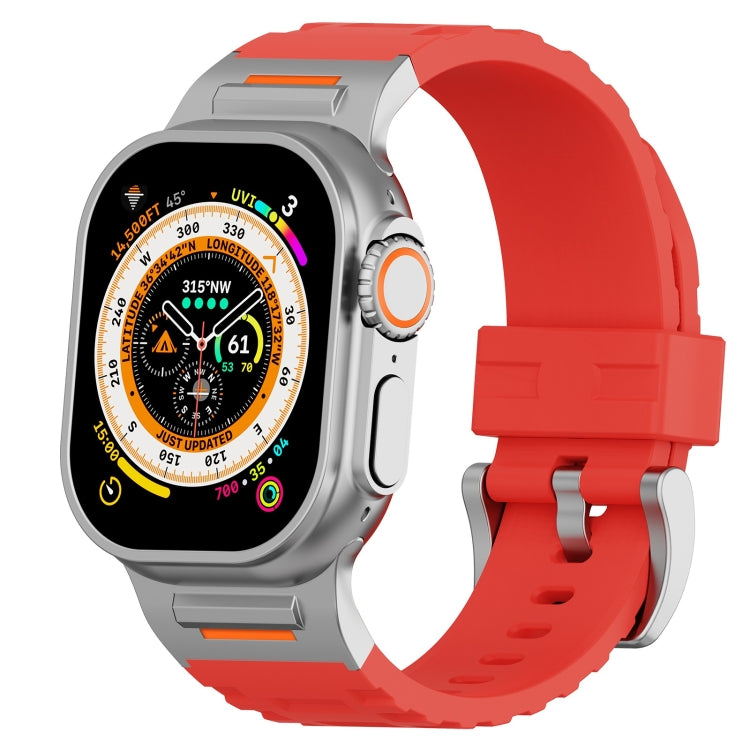 For Apple Watch 46mm / 49mm / 45mm / 44mm Trailblazer Silicone Watch Band(Red) by bashfashion