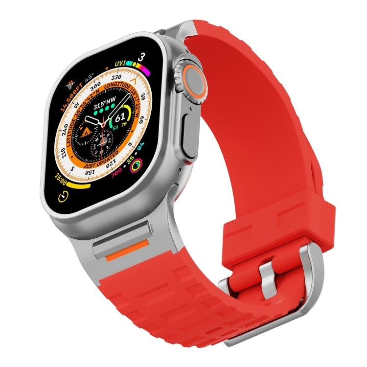 For Apple Watch 46mm / 49mm / 45mm / 44mm Trailblazer Silicone Watch Band(Red) by bashfashion
