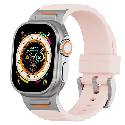 For Apple Watch 46mm / 49mm / 45mm / 44mm Trailblazer Silicone Watch Band(Vintage Rose) by bashfashion