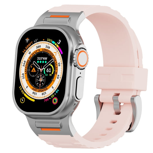 For Apple Watch 46mm / 49mm / 45mm / 44mm Trailblazer Silicone Watch Band(Vintage Rose) by bashfashion