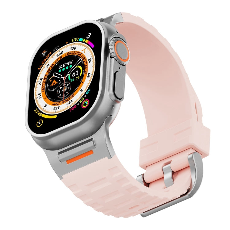 For Apple Watch 46mm / 49mm / 45mm / 44mm Trailblazer Silicone Watch Band(Vintage Rose) by bashfashion