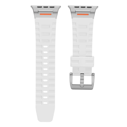 For Apple Watch 46mm / 49mm / 45mm / 44mm Trailblazer Silicone Watch Band(White) by bashfashion