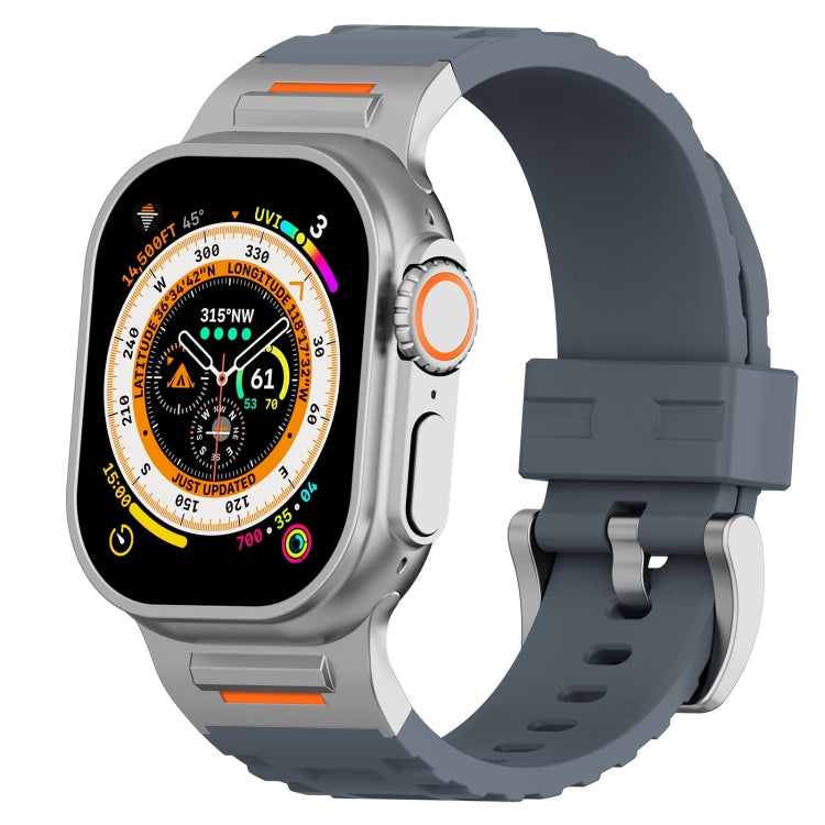 For Apple Watch 46mm / 49mm / 45mm / 44mm Trailblazer Silicone Watch Band(Grey) by bashfashion