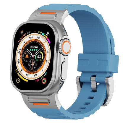 For Apple Watch 46mm / 49mm / 45mm / 44mm Trailblazer Silicone Watch Band(Premium Blue) by bashfashion