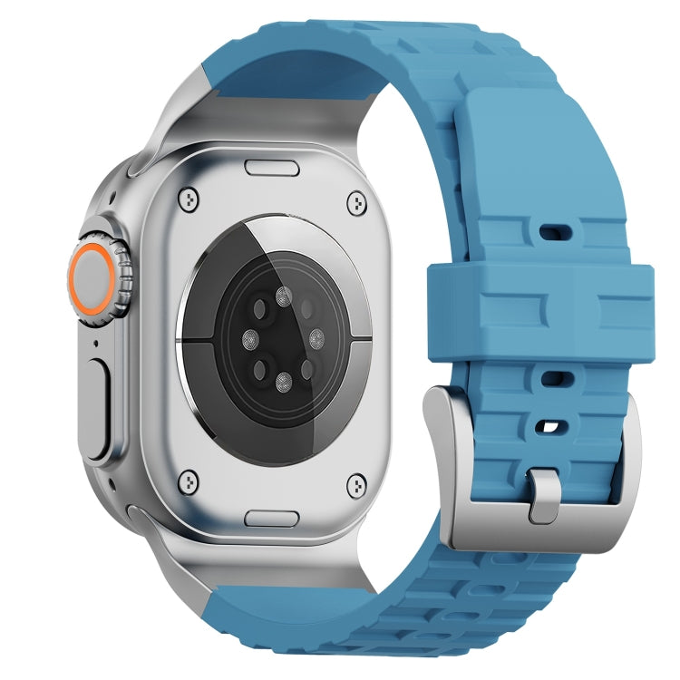 For Apple Watch 46mm / 49mm / 45mm / 44mm Trailblazer Silicone Watch Band(Premium Blue) by bashfashion