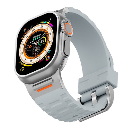 For Apple Watch 46mm / 49mm / 45mm / 44mm Trailblazer Silicone Watch Band(Cloudy Gray) by bashfashion