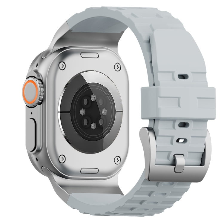 For Apple Watch 46mm / 49mm / 45mm / 44mm Trailblazer Silicone Watch Band(Cloudy Gray) by bashfashion