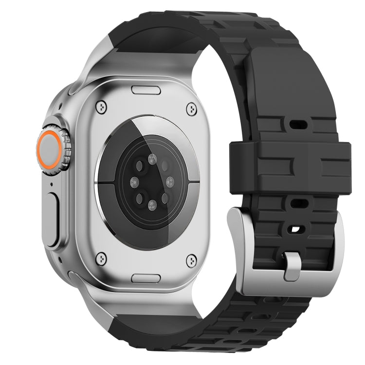 For Apple Watch 42mm / 41mm / 40mm / 38mm Trailblazer Silicone Watch Band(Black) by bashfashion