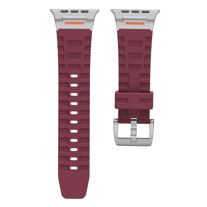 For Apple Watch 42mm / 41mm / 40mm / 38mm Trailblazer Silicone Watch Band(Wine Red) by bashfashion
