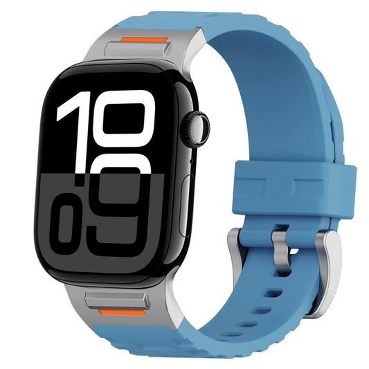 For Apple Watch 42mm / 41mm / 40mm / 38mm Trailblazer Silicone Watch Band(Premium Blue) by bashfashion