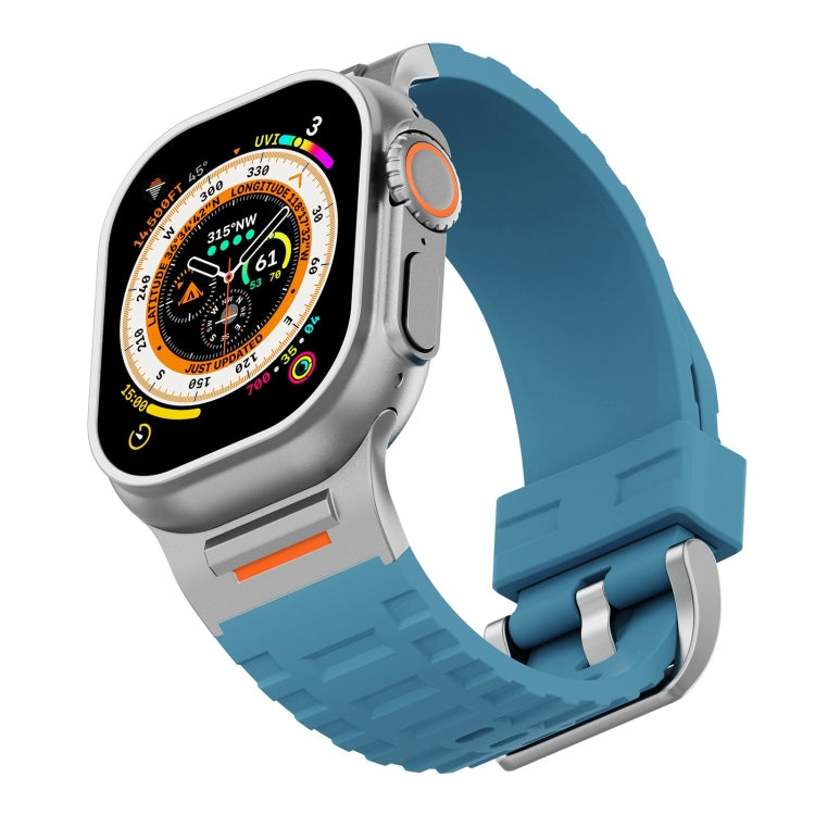 For Apple Watch 42mm / 41mm / 40mm / 38mm Trailblazer Silicone Watch Band(Premium Blue) by bashfashion