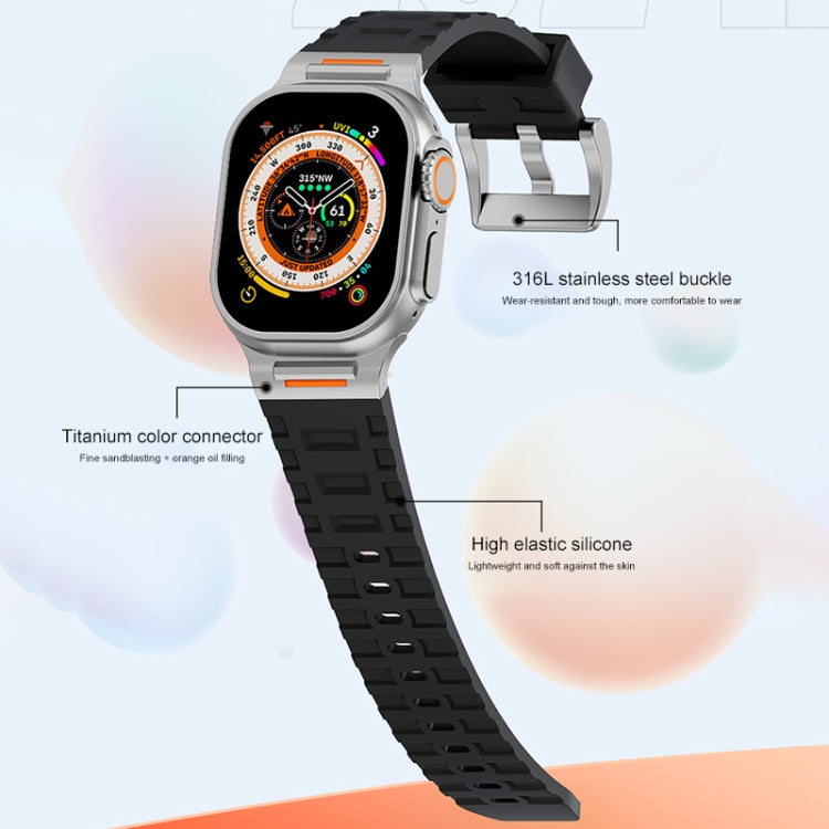 For Apple Watch 46mm / 49mm / 45mm / 44mm Trailblazer Silicone Watch Band(Midnight Blue) by bashfashion