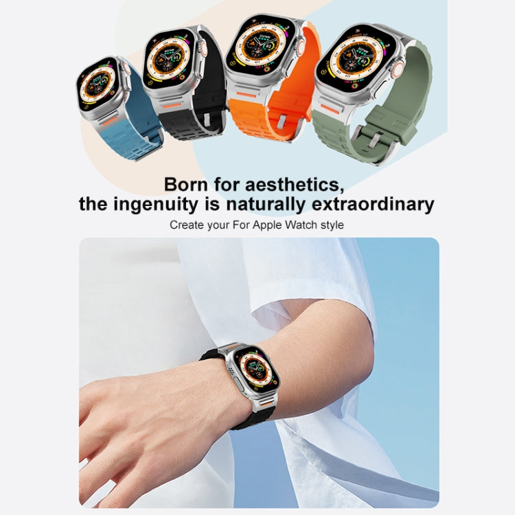 For Apple Watch 46mm / 49mm / 45mm / 44mm Trailblazer Silicone Watch Band(Cloudy Gray) by bashfashion