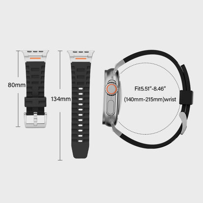 For Apple Watch 46mm / 49mm / 45mm / 44mm Trailblazer Silicone Watch Band(Grey) by bashfashion