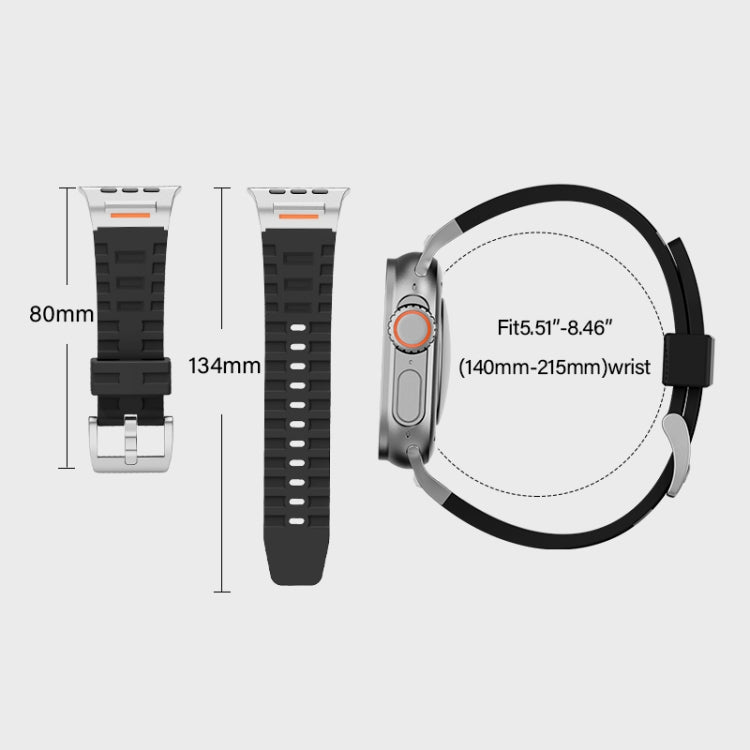 For Apple Watch 46mm / 49mm / 45mm / 44mm Trailblazer Silicone Watch Band(Starlight) by bashfashion