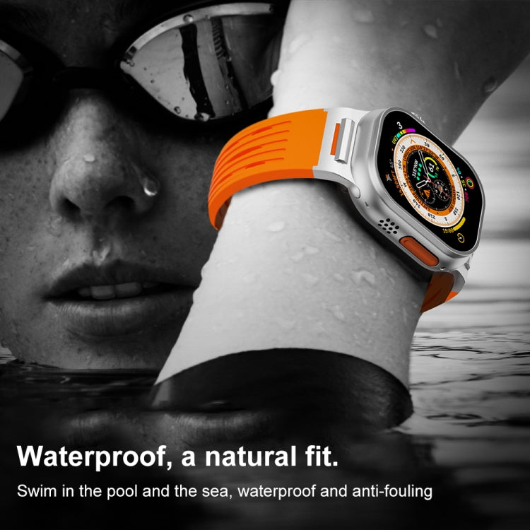 For Apple Watch 42mm / 41mm / 40mm / 38mm Trailblazer Oval Holes Silicone Watch Band(Vintage Rose) by bashfashion