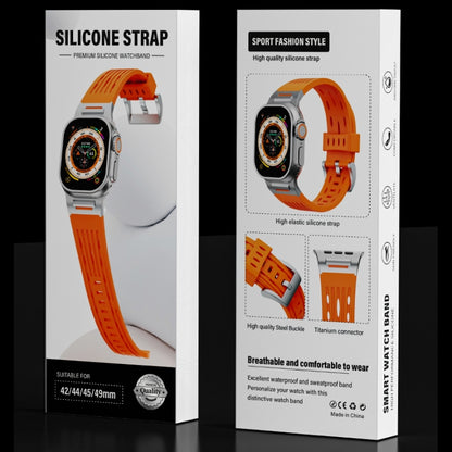 For Apple Watch 46mm / 49mm / 45mm / 44mm Trailblazer Oval Holes Silicone Watch Band(White) by bashfashion